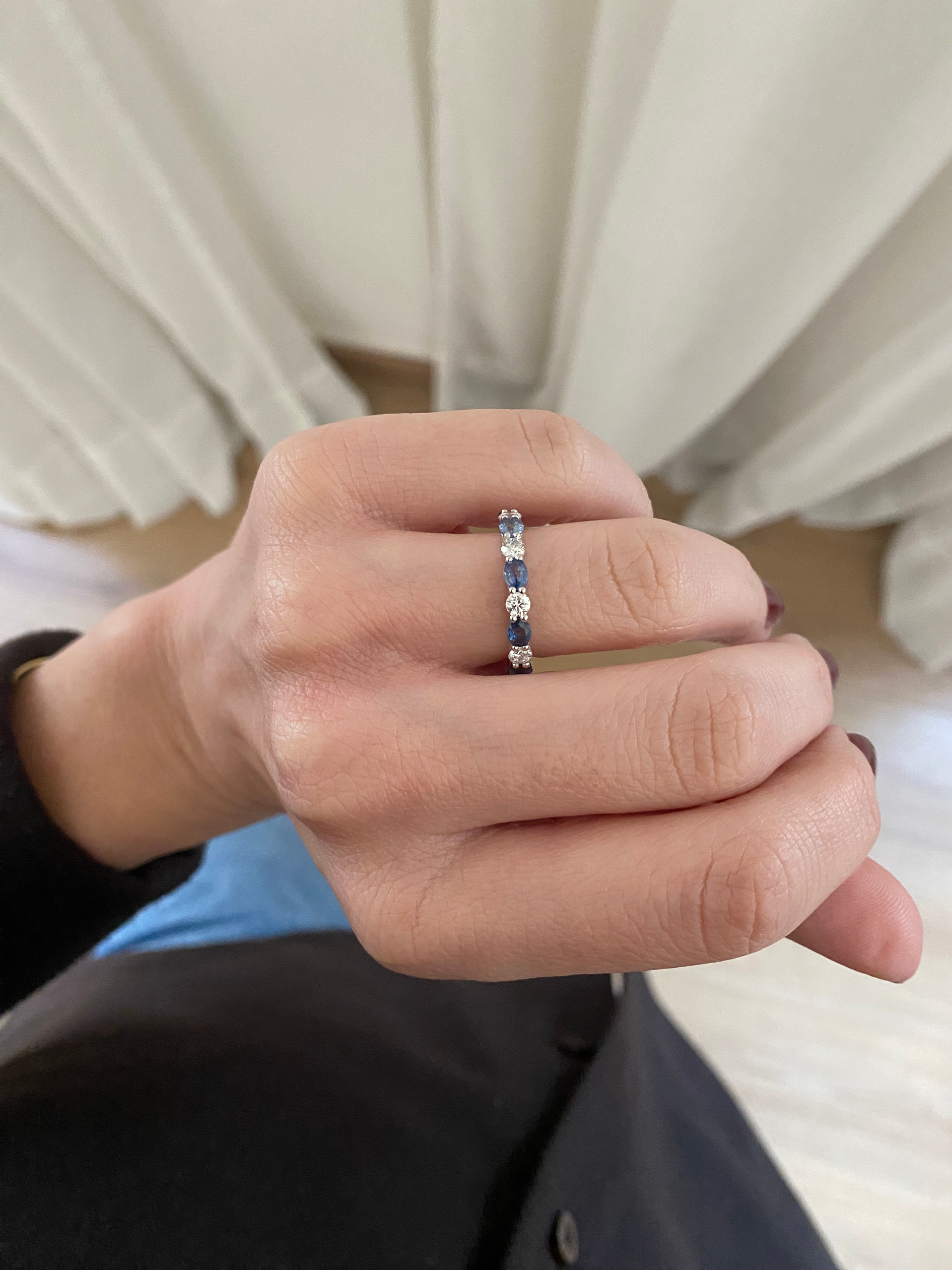 Celest Sapphire Eternity Ring